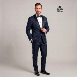 Traje Smoking Azul Marino